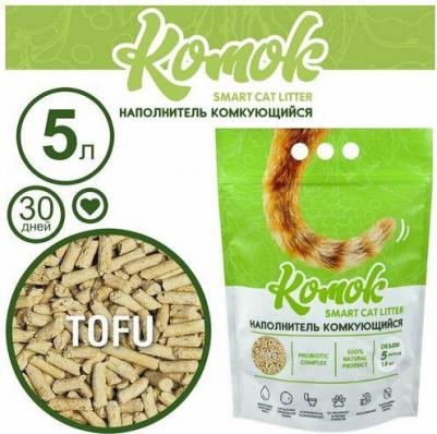 Наполнитель Тофу с пробиотиками для кошачьего туалета комок, тофу 5 л – фото 9
