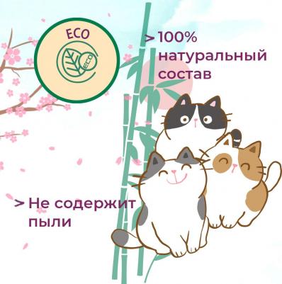 Зеленый чай комкующийся наполнитель древесный зеленый чай - 1,9 кг, 5 л мешок 1 уп. х 1 шт. х 1.91 кг – фото 7