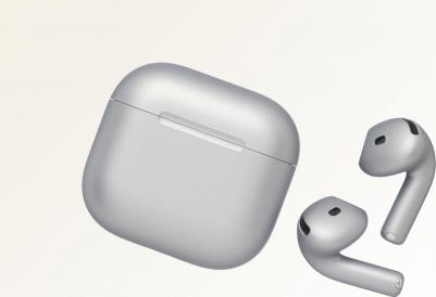 AirPods 4 (2024) с беспроводным зарядным футляром, Silver – фото 1