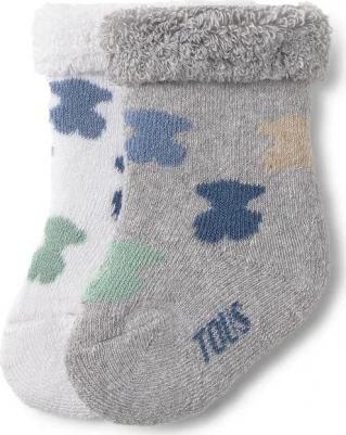 Набор из 2 пар детских носков с медвежатами, розовый – фото 1