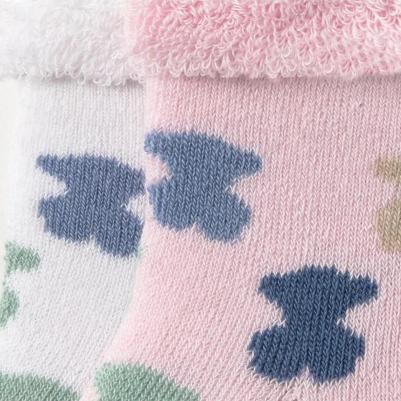 Набор из 2 пар детских носков с медвежатами, розовый – фото 2