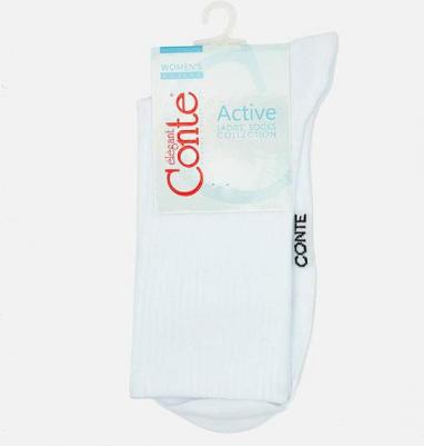 Женские носки средние, размер 25, белый 4810226530665