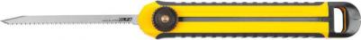 Канцелярские ножи Мини ножовка OL-CS-5 по гипсокартону, полотно 95мм, нож AUTO LOCK с сегментированным лезвием 12,5мм, 2 в 1 – фото 1