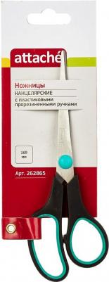 Ножницы 169 мм с пластиковыми прорезиненными анатомическими ручками черного/зеленого цвета – фото 10