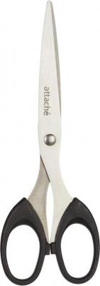 Ножницы 169 мм с пластиковыми симметричными эллиптическими ручками черного цвета – фото 11