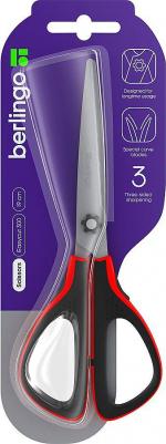 Ножницы "Easycut 300", 19 см, красные, мягкие вставки