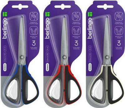 Ножницы "Easycut 300", 20см, ассорти, мягкие вставки, европодвес – фото 1