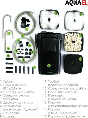 Фильтр для аквариума внешний Ultra Filter 1200, 1200 л/ч, 13.9 Вт – фото 15