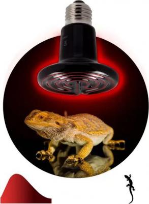 Инфракрасная лампа FITO-100W-НQ керамическая серии CeramiHeat модель RX для брудера, рептилий 100 Вт Е27