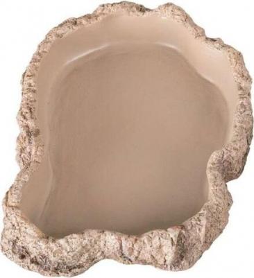 Кормушка для рептилий, синтетическая смола, 5x23.5x17.5 см, бежевый – фото 1