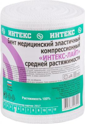 Бинт эластичный интекс-лайт средней растяжимости с застежкой 300x8 см 4605086003790 – фото 1