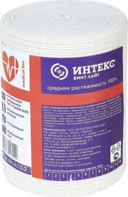 Бинт эластичный интекс-лайт средней растяжимости с застежкой 300x8 см 4605086003790 – фото 4