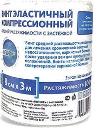 Бинт эластичный интекс-лайт средней растяжимости с застежкой 300x8 см 4605086003790 – фото 5