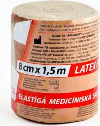 Бинт медицинский эластичный компрессионный средней растяжимости 8см х 1,5м – фото 1