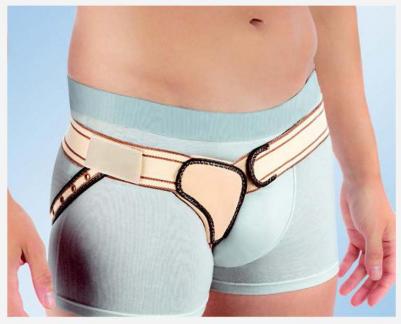 Бандаж паховый на правую сторону D-111, р.7 бежевый