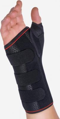 Длинный полужесткий ортез на лучезапястный сустав MFP-I81 Левый, р.2 черный – фото 4