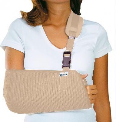 Поддерживающая повязка сумка для плеча и предплечья послеоперационная, бандаж косынка, фиксатор плечевой Испания C-42B р.3 – фото 1