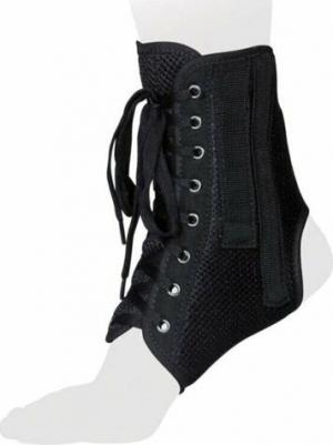 Бандаж на голеностопный сустав со шнуровкой и ребрами жесткости AS-ST, р.L черный