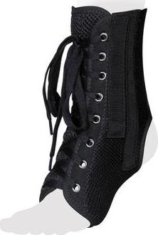 Бандаж на голеностопный сустав со шнуровкой и ребрами жесткости AS-ST, р.L черный – фото 1