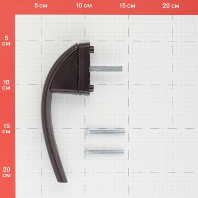 Ручка оконная коричневая металл Весна – фото 2