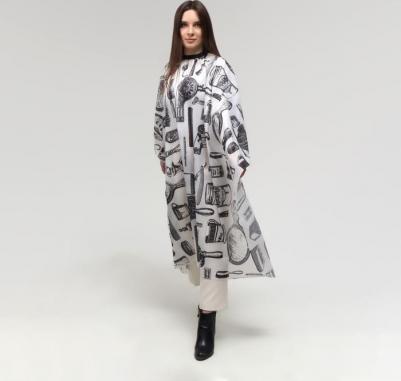 Пеньюар парикмахерский, цвет белый/чёрный 4700921 – фото 5