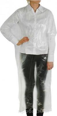 Пеньюар полиэтиленовый, прозрачный, (100х140 см), 50 шт