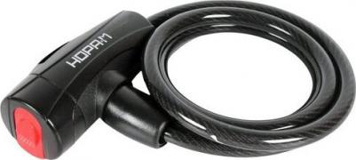 Замок-трос велосипедный №23 - Черный - 8х1000 мм – фото 3