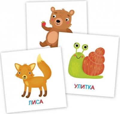 Игра Развивающие карточки для детей. Лесный животные 12 карточек – фото 1