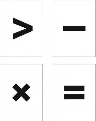 Комплект карточек: цифры, арифметические знаки – фото 3