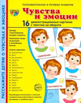 Цветкова Т. В. Демонстрационные картинки "Эмоции" (173х220мм)