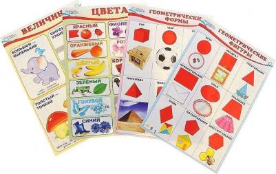 Комплект познавательных мини-плакатов "Математика. Форма и цвет"