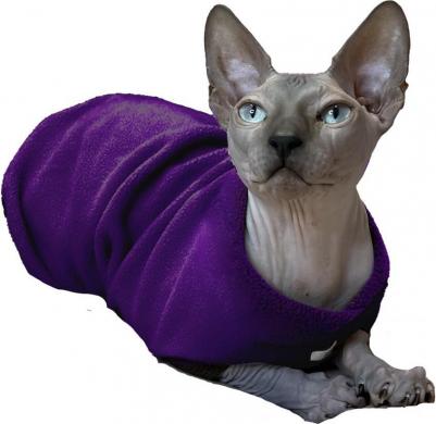 Флисовый жилет для кошек, фиолетовый, L