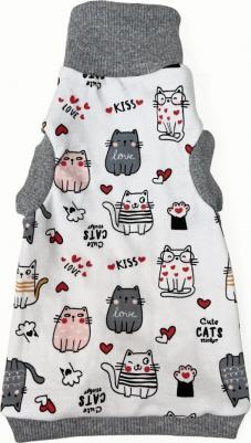 Водолазка для кошек Cats L белый (унисекс)
