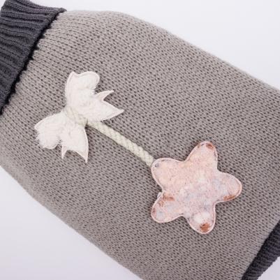 Свитер с аппликацией для кошек и собак, 50 см, серый – фото 2