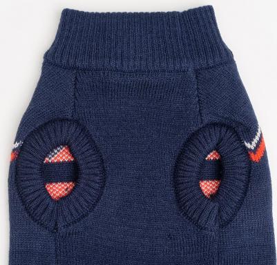 Свитер с лисами для кошек и собак, 2XL, синий – фото 4