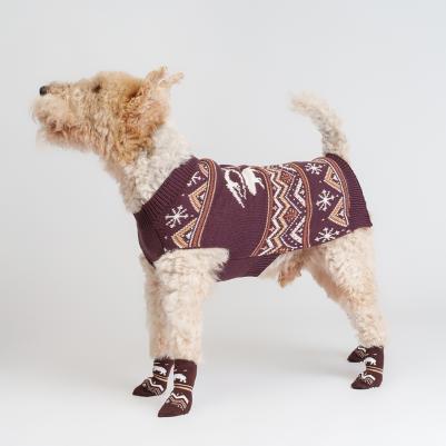 Свитер с медведем для кошек и собак, XL, фиолетовый – фото 6