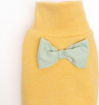 Костюм флисовый с бантом для кошек и собак, XL, желтый – фото 1