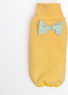 Костюм флисовый с бантом для кошек и собак, XL, желтый – фото 2