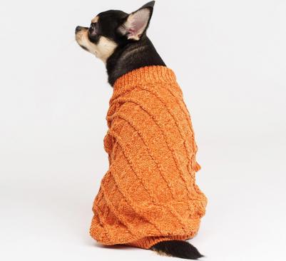 Свитер из шенилла для кошек и собак, S, желтый – фото 1