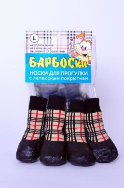 Носки для собак для прогулки, клетка размер L – фото 2