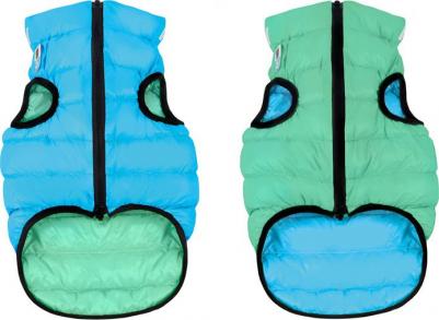 Курточка AiryVest Lumi двухсторонняя светящаяся салатово-голубая размер XS 25 для собак – фото 3