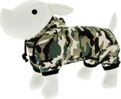 Комбинезон-толстовка для собак Джерси трикотажный камуфляж 30 см