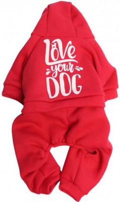 Комбинезон для собак Спортивный костюм для животных LMK-81 XL 29 см унисекс хлопок красный 29 см