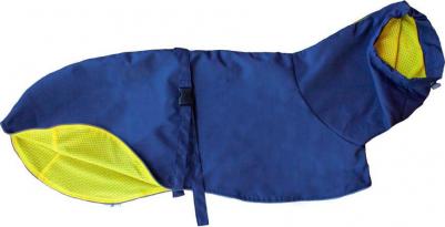 Дождевик для собак, Уиппет, синий, желтый, длина спины 48 см