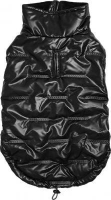 Куртка-жилет для собак Металлик, черная, S, длина спинки 30см – фото 2
