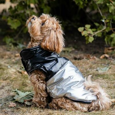 Куртка-жилет для собак Металлик серебряная р XL