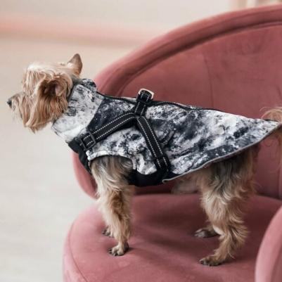 Куртка-жилет для собак Snow, бело-серая, L, длина спинки 40см