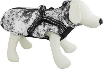 Куртка-жилет для собак Snow, бело-серая, M, длина спинки 35см – фото 1