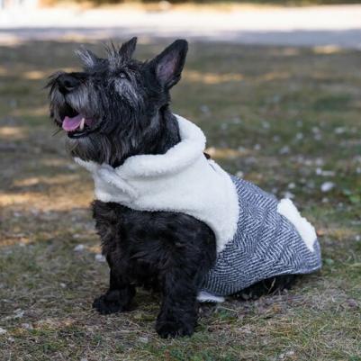 Жилет для собак Дафлкот р L черно-белая