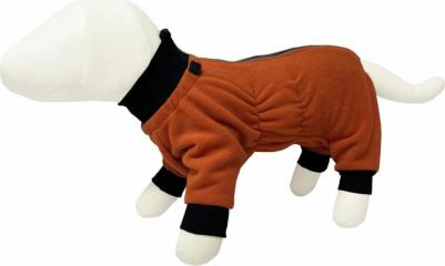 Комбинезон для собак Кфц-1019, оранжевый, кобель, из флиса, на молнии, р.37 – фото 1